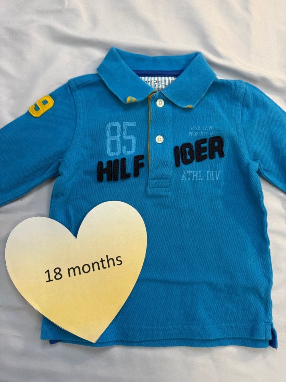 Tommy Hilfiger - 18M - Blue Long Sleeve Polo Shirt